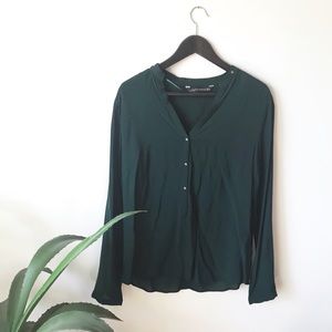 ZARA Woman Green Blouse Size L
